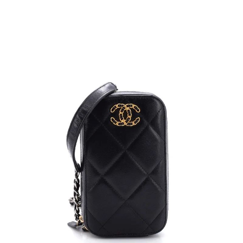 19 Phone Holder Crossbody Bag Quilted Lambskin