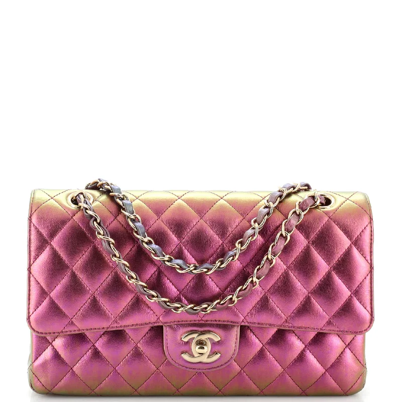 Classic Double Flap Bag Quilted Iridescent Lambskin Medium