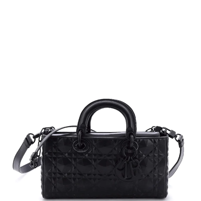 Ultra Matte Lady D-Joy Bag Diamond Motif Cannage Calfskin Medium