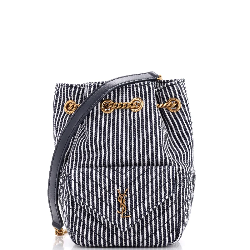 Joe Bucket Bag Striped Canvas Mini